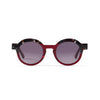 Charlotte Sun Clear Burgundy & Blue Marble Sun Glasses