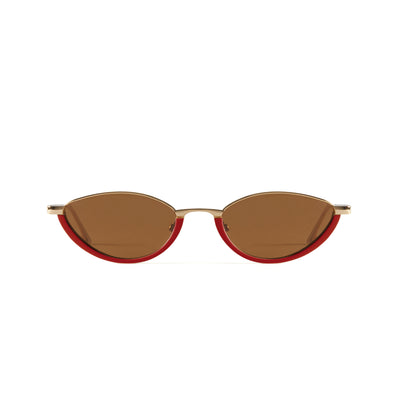 Photo of a pair of Jeanne Sun Red & Gold Sun Glasses by FrenchKiwis