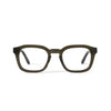 Oscar Clear Dark Olive Reading Glasses