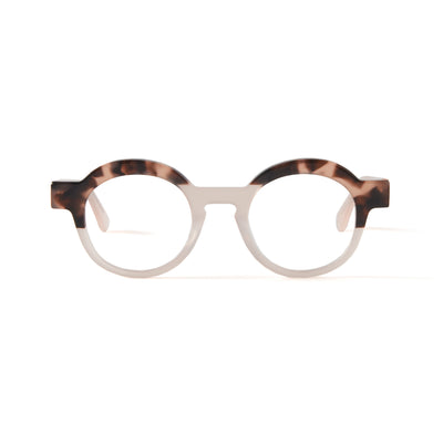 Photo of a pair of Charlotte Nude & Tortoise Reading Glasses by FrenchKiwis