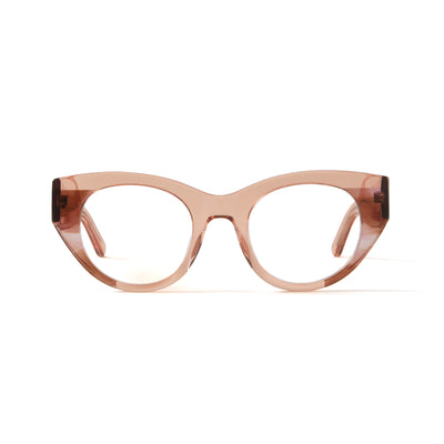 Photo of a pair of Jackie Rosé Marble Reading Glasses by FrenchKiwis