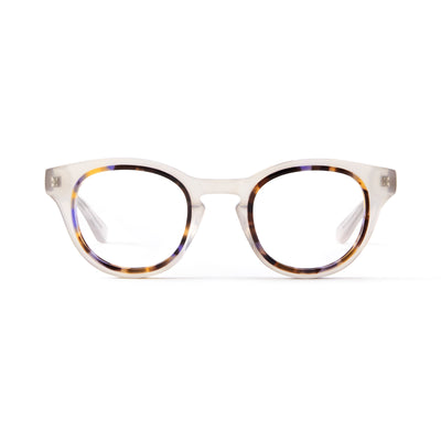 Photo of a pair of Sydney Opal & Purple Marble Reading Glasses by FrenchKiwis
