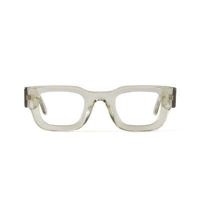 Photo of a pair of Valentin Clear Olive Reading Glasses by FrenchKiwis