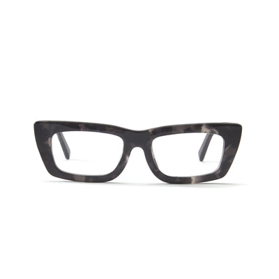 Photo of a pair of Agathe Grey Tortoise Reading Glasses by FrenchKiwis
