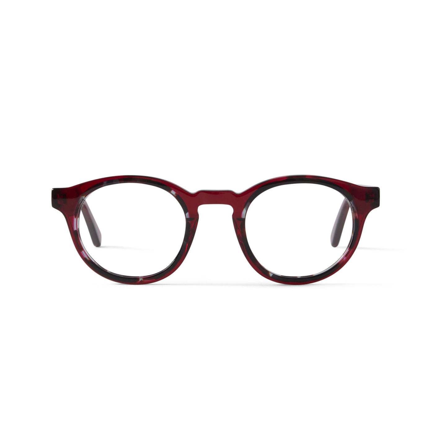 Alexis Clear Burgundy and Blue Marble