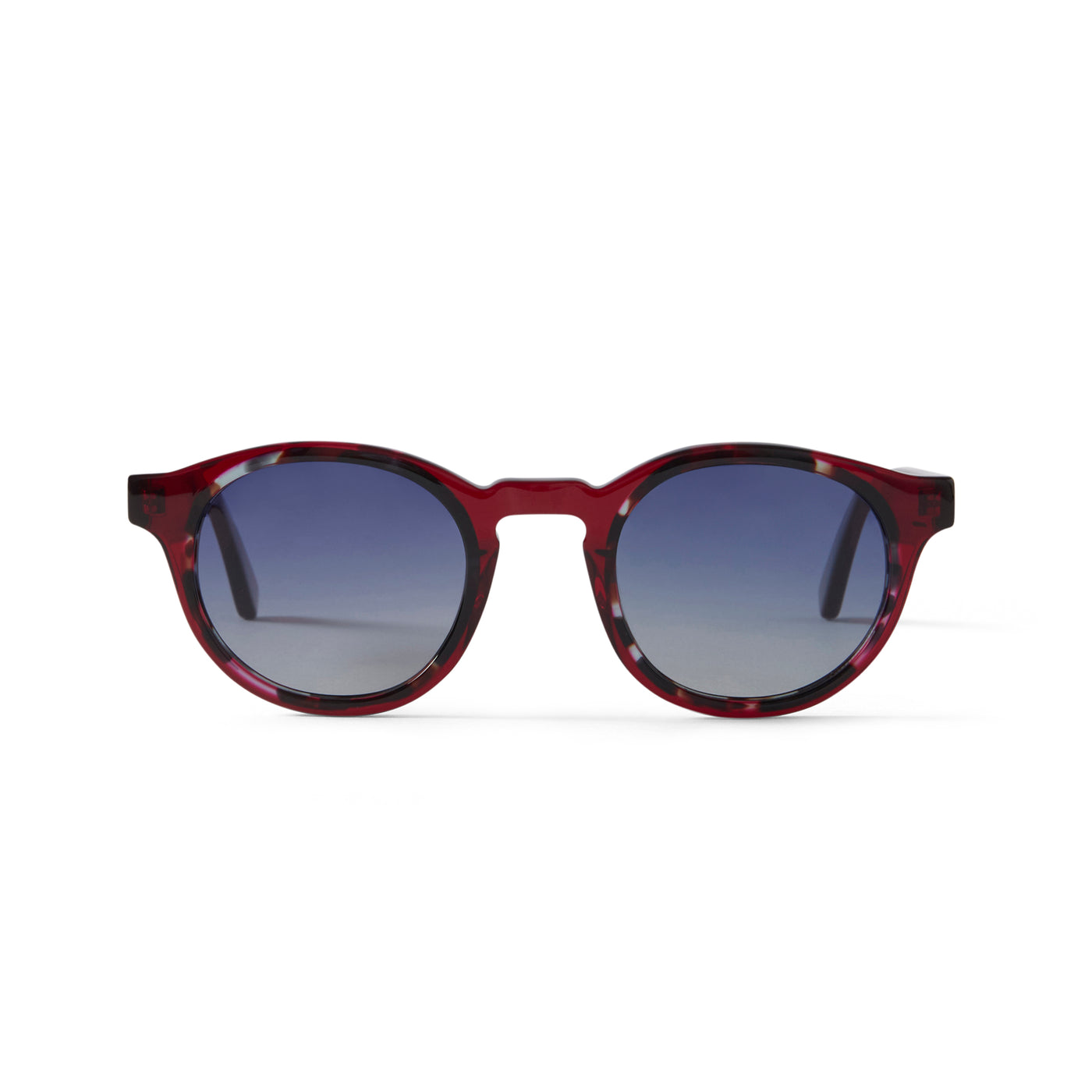 Alexis Sun Clear Burgundy and Blue Marble