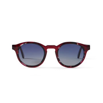 French Kiwis Alexis Sun Clear Burgundy and Blue Marble Chic Blue Sunglasses