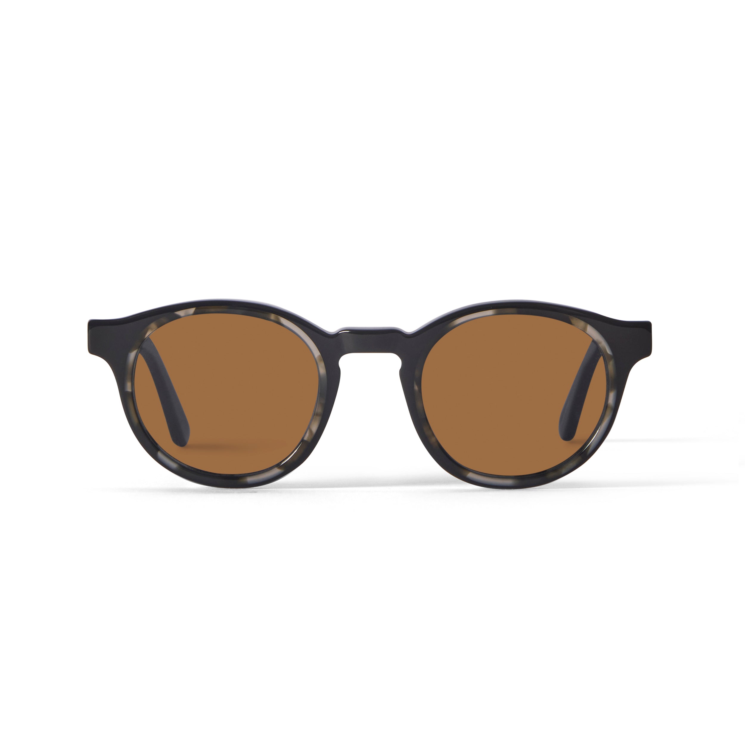 Alexis Black Marble Round Sun Polarized Sunglasses Sunglasses