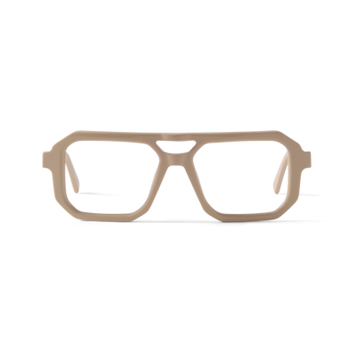 Photo of a pair of Angelo Blue Light Cream Blue Light Glasses by FrenchKiwis