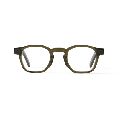 Photo of a pair of Enzo Clear olive Reading Glasses by FrenchKiwis