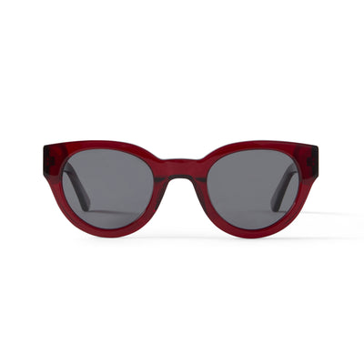 Photo of a pair of Florence Sun Clear Burgundy Sun Glasses by FrenchKiwis