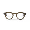Jude Clear Dark Olive Reading Glasses