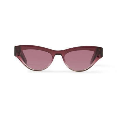 Photo of a pair of Marion Sun Gradient Burgundy Sun Glasses by FrenchKiwis