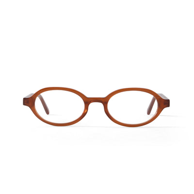Photo of a pair of Mila Honey Brown Reading Glasses by FrenchKiwis