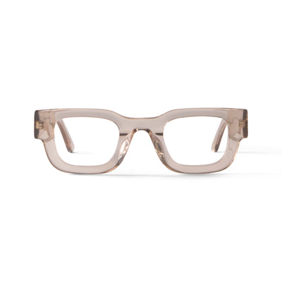 Photo of a pair of Valentin Clear Mocha Reading Glasses by FrenchKiwis