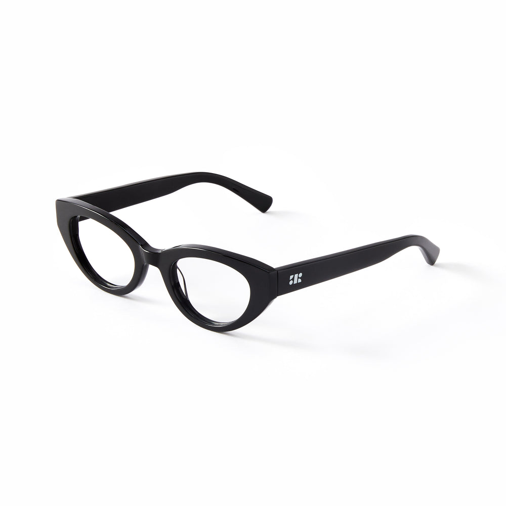 French Kiwis Camille Black Best Fashion Reader Eyeglasses Side View