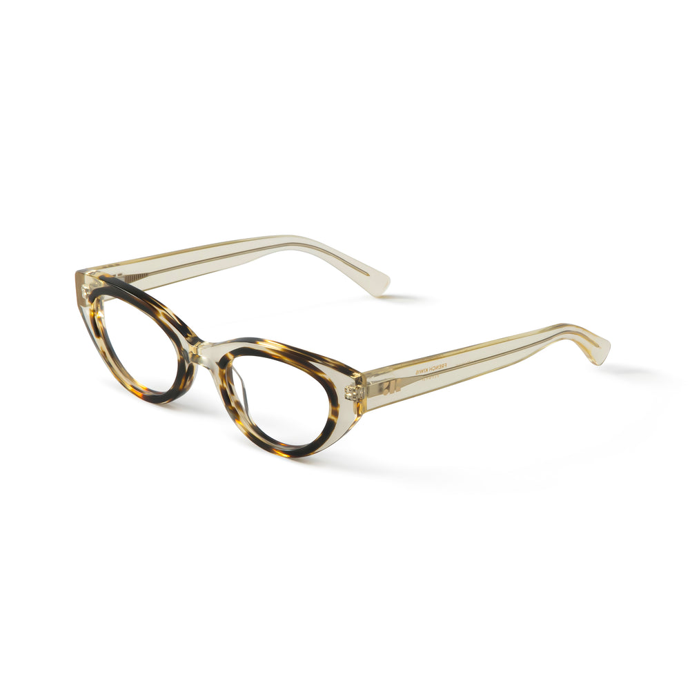 French Kiwis Camille Champagne Tortoise Best Fashion Reader Eyeglasses Side View