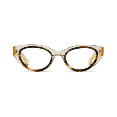 Photo of a pair of Camille Champagne & Tortoise Reading Glasses by FrenchKiwis