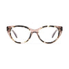 Colette Clear Taupe & Grey Marble Reading Glasses