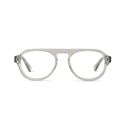 Photo of a pair of Romain Clear Grey Reading Glasses by FrenchKiwis
